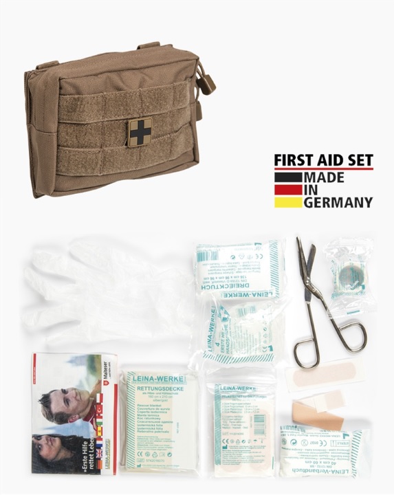 SMALL 25-PIECE FIRST AID SET LEINA - DARK COYOTE